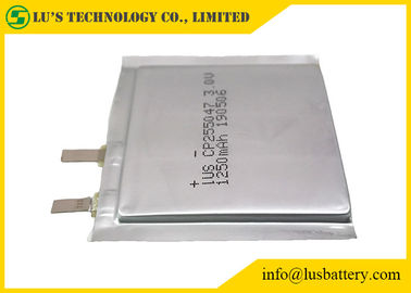 Flexible flexible dünne Zelle der Lithium-Batterie Cp255047 1250mAh 3V