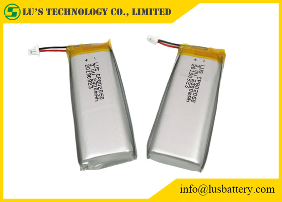 Prismatische flexible LiMnO2 Lithium-Batterie 3.0V 2300mAh HRL CP802060 beschichtend