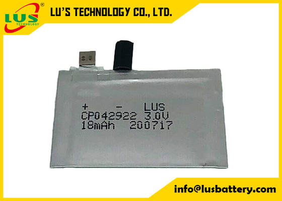 18mAh Wegwerfultra dünne Batterie CP042922 3.0V RFID LimnO2 HRL