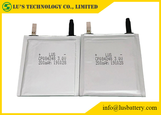 Lithium-Mangan-Batterie 3.0v 200mah CP084248 der flexiblen Verpackung für aufspürbaren intelligenten Aufkleber