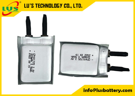 flache Li MnO2 nicht wiederaufladbare Lipo Batterie 3v 3V 320mAh Batterie-CP401725