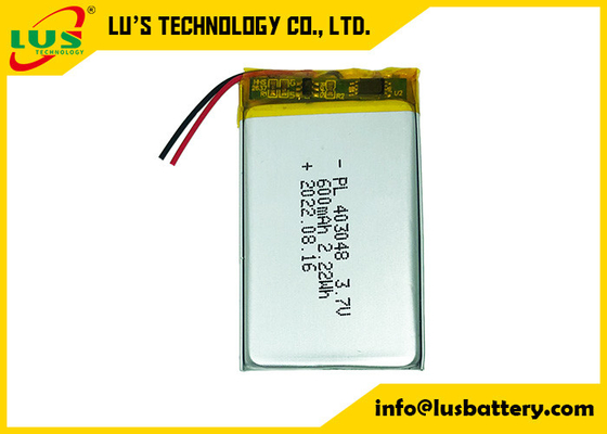Wieder aufladbare Lithium-Batterie flexibles Li Polymer LP403048 3.7v 600mah