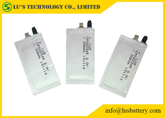 Prismatische dünne Batterie CP042345 3.0V 30mAh Limno2