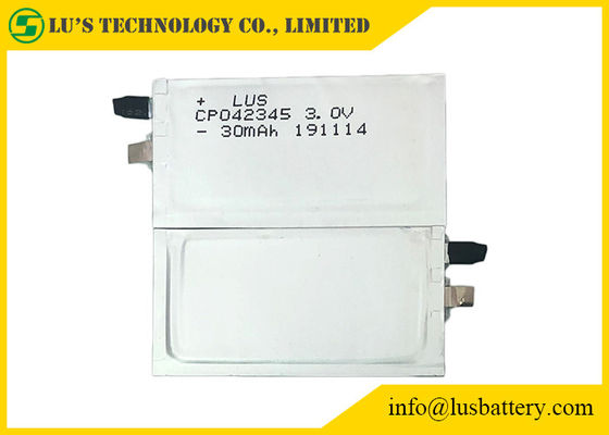 Lithium-Batterie prismatisches CP042345 3.0V 30mAh Limno2 nicht wiederaufladbar