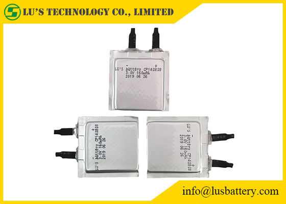 KEINE wieder aufladbare weiche Limno2 Batterie 3.0v 160mah CP142828 für Sensor-Ausrüstung