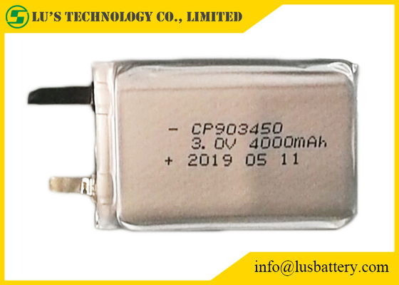 3V ultra dünne des Zellen4000mah CP903450 dünne Batterie Rauch-System-Limno2