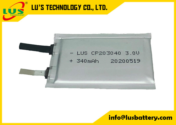 Prismatische Polymer-Batterie 3V 340mAh CP203040 des Lithium-Limno2 für medizinische Geräte