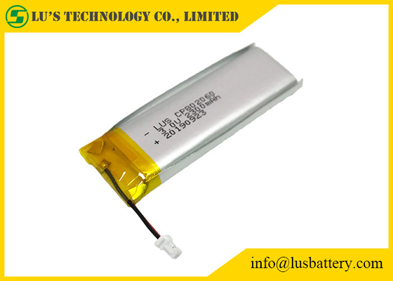 Lithium-Mangan-Dioxid CP802060 der Batterie-2300mah prismatisches flaches Limno2