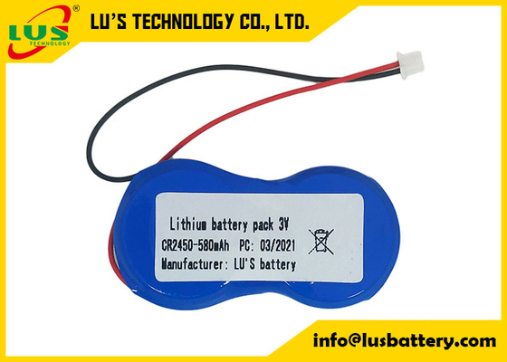 3v 1200mah Limno2 Verbindungsstück des Batterie-Satz-CR2450-2P 2P kein wieder aufladbares