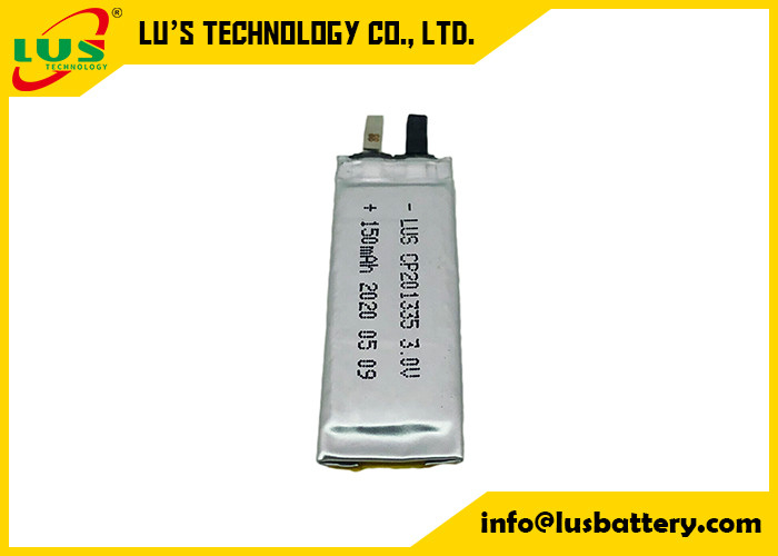 Dünn 3,0 Lithium Ion Battery Non Rechargeable Type V 150mah Cp201335