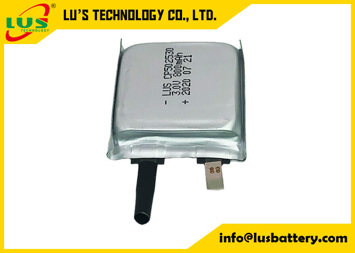 Ultra dünnes Limno2 flaches Lithium Ion Battery Non Rechargeable Type der Batterie-CP502530 3V 800mAh