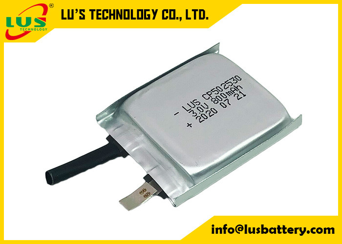 Ultra dünnes Limno2 flaches Lithium Ion Battery Non Rechargeable Type der Batterie-CP502530 3V 800mAh