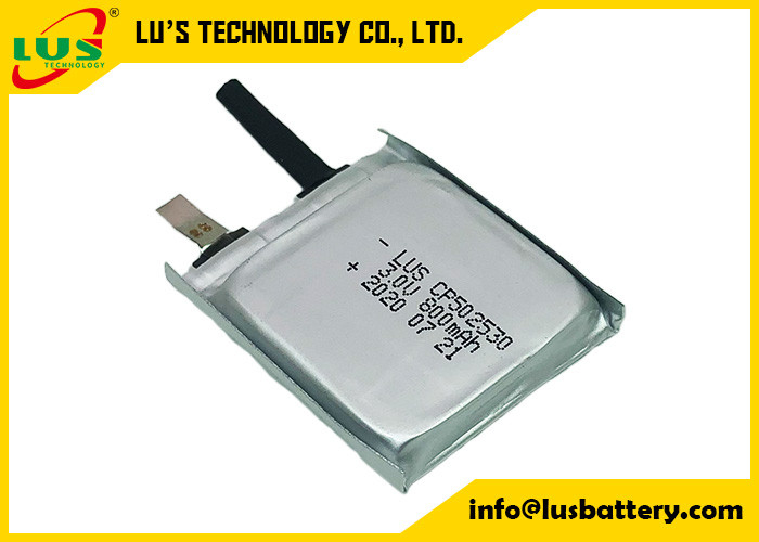 Ultra dünnes Limno2 flaches Lithium Ion Battery Non Rechargeable Type der Batterie-CP502530 3V 800mAh