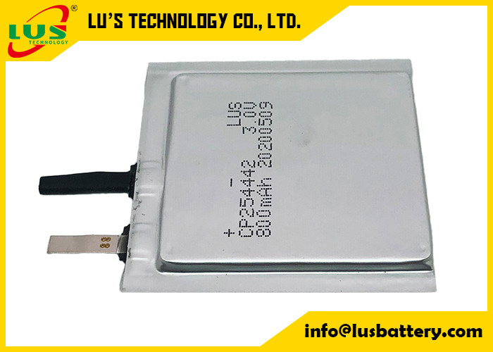 Ultra dünne Batterie 3.0V LiMnO2 Batterie-CP254442 800mah Lipo für RFID-Verschluss-Gerät