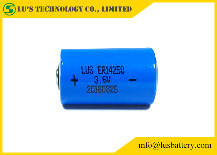 Nicht wiederaufladbarer ER14250 Batterie-Satz der Lithium-Batterie-3,6 V 1/2 AA der Größen-1200mAh Lisocl2