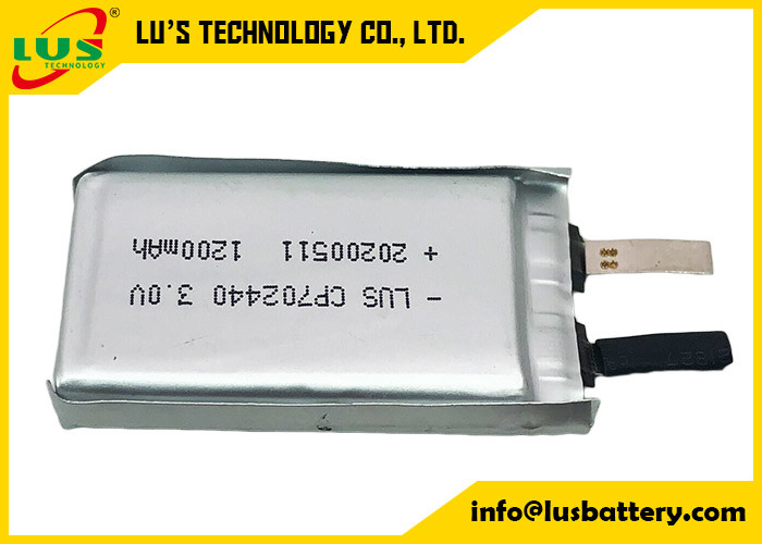 Batterie-ultra dünne Zelle 3.0V 1500mAh CP702440 LiMnO2 für tragbares hörendes Gerät