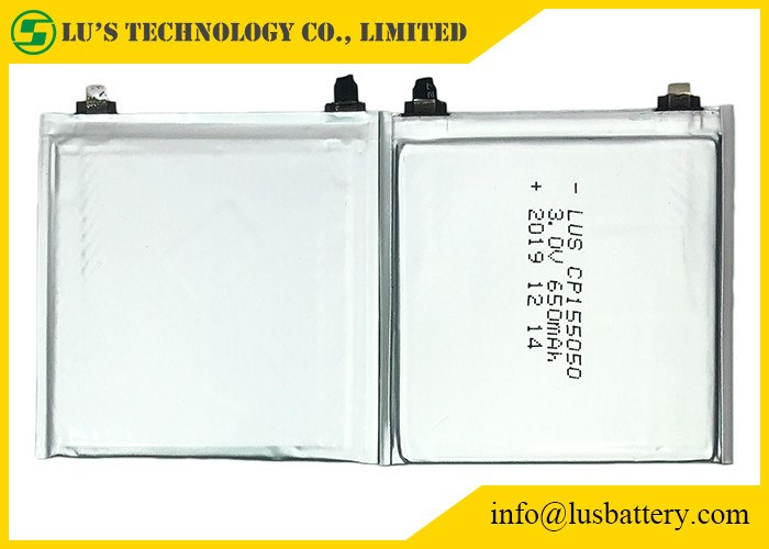 3 Volt 420mAh verdünnen ultra dünne Batterie 105050 3V der Zellencp105050 1.0mm Li Mno 2
