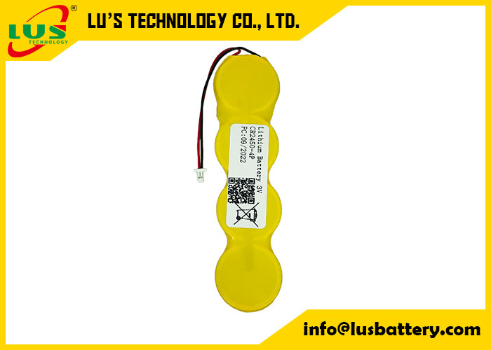Der Lithium-Knopfzelle-2400mah CR2450 4P Batterie Soems 3V Münzen-der Zellenimos 1P2-A1