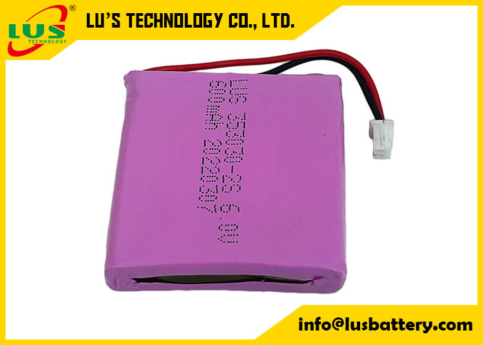 6V LiMnO2 Akkupack 2S 3V CP353030 600mah Ultradünner Lithium-Mangandioxid-Akku