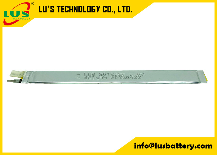 Super schmale Li-Po-Zelle, nicht wiederaufladbar, CP2012120, 480 mAh, Primär-Lithiumbatterie, 3 Volt