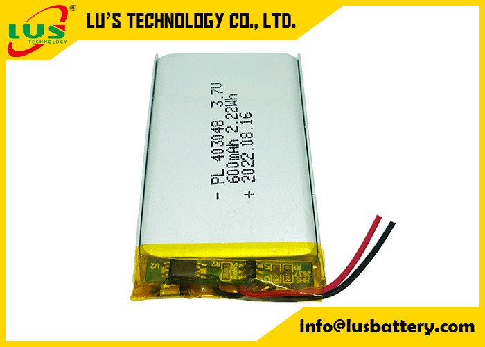 LP403048 3,7 V flexible Li-Polymer-Batterie 600 mAh PCBA-Schutzplatine für tragbare Geräte