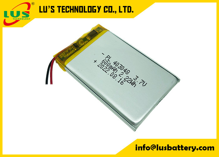 LP403048 3,7 V flexible Li-Polymer-Batterie 600 mAh PCBA-Schutzplatine für tragbare Geräte