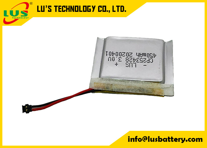 Kundengebundenes des Beutel-Limno2 Volt 450mah Primär-Li Battery For Tag Zell-der Batterie-CP253428 3,0