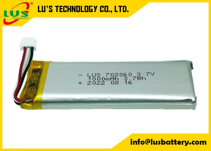 Lithium-Polymer-Batterie LiPoly-Batterie PL702060 3.7V 1000mA für Hand-Mini Printer