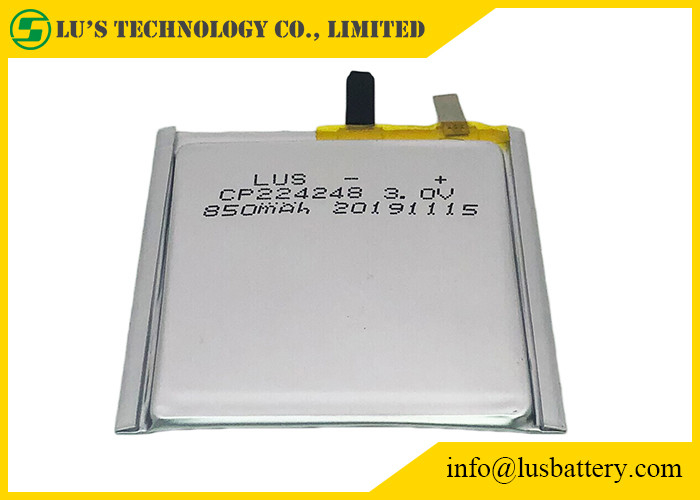 Dünnes langes Leben RFID Zellder batterie-CP224248 3.0v 850mah für Bluetooth-Umbauten