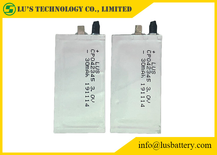 RFID-Batterie-ultra dünne Zelle CP042345 für Batterie der Chipkartelithium-batterien 3.0v 35mah limno2