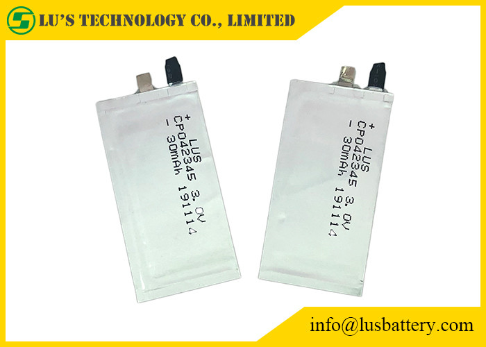 RFID-Batterie-ultra dünne Zelle CP042345 für Batterie der Chipkartelithium-batterien 3.0v 35mah limno2