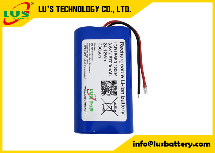 Lithium-Batterie-Satz 18650 der Lithium-Batterie-3.7v 18650 5200mah kundengerechter wieder aufladbarer 1S2P 3.7V 5200mAh