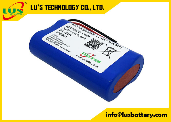 Lithium-Batterie-Satz 18650 der Lithium-Batterie-3.7v 18650 5200mah kundengerechter wieder aufladbarer 1S2P 3.7V 5200mAh