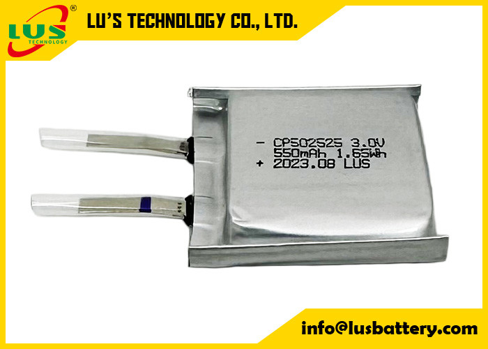 Batterie 550 Mah Lithium Battery Non-Rechargeable Battery der Primärlithium-batterie-CP502525 3v Li-MnO2 für elektronisches Spielzeug