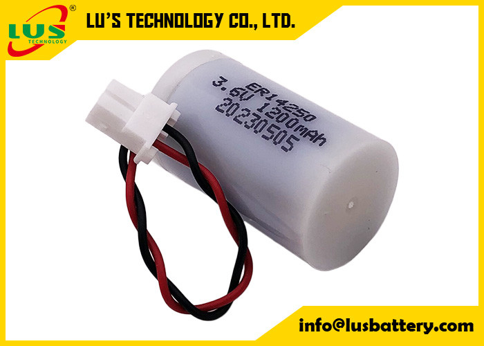Nicht wiederaufladbare Größe 3.6V 1200mAh des Lithium-Thionylchlorid-(Li-SOCl2) der Batterie-ER14250 1/2 AA mit wasserdichtem Fall