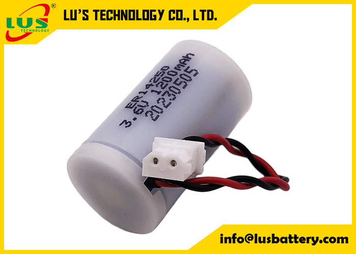 Nicht wiederaufladbare Größe 3.6V 1200mAh des Lithium-Thionylchlorid-(Li-SOCl2) der Batterie-ER14250 1/2 AA mit wasserdichtem Fall