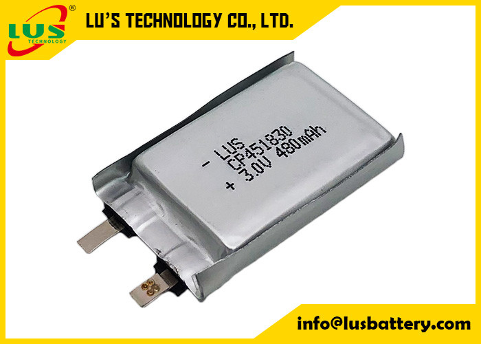 Ultra dick 480mAh Batterie für Massager Primäre Lithiumbatterien 3V Soft Batterie 480mAh CP451830 für E-Call-System