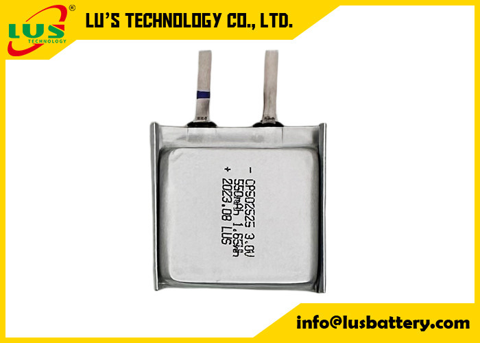 CP502525 3v 550mAh Soft Pack Batterie für IoT-Sensoren CP502520 LiMnO2 Dünnzelle 3,0 V Dünnflexible Batterie