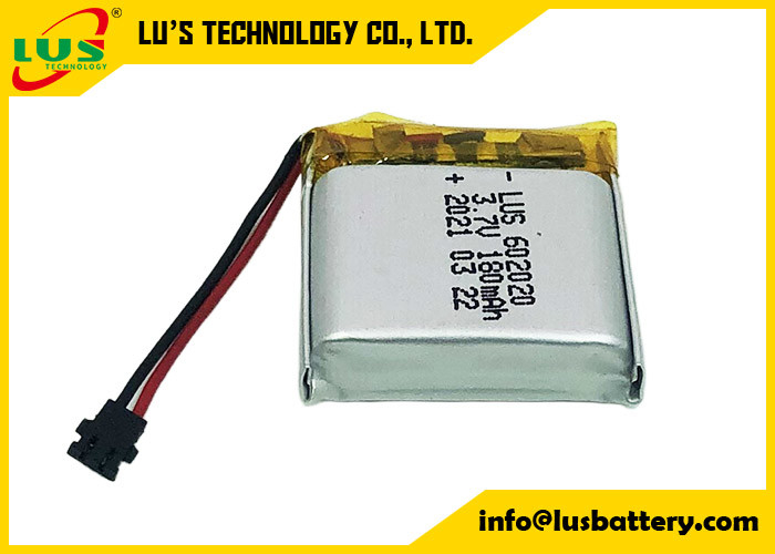 3.7V 180mAh Lipo-Polymer Wiederaufladbare Lithium-Ionen-Polymer-Batterie LP602020 062020 180mAh 3.7V Li-Polymer-Batterie