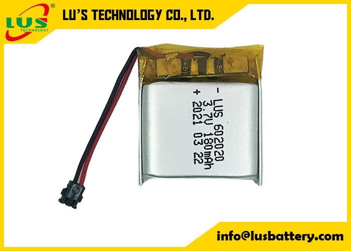 3.7V 180mAh Lipo-Polymer Wiederaufladbare Lithium-Ionen-Polymer-Batterie LP602020 062020 180mAh 3.7V Li-Polymer-Batterie