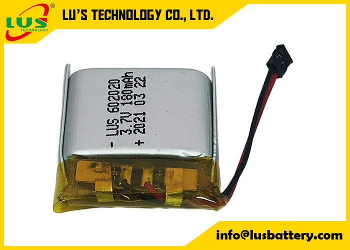 3.7V 180mAh Lipo-Polymer Wiederaufladbare Lithium-Ionen-Polymer-Batterie LP602020 062020 180mAh 3.7V Li-Polymer-Batterie