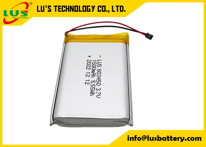 Lithium-Polymer-Batterie 1500mAh 5.55Wh LP803450 1500mAh 3.7V Wiederaufladbare Li-Polymer-Batterie LP803450