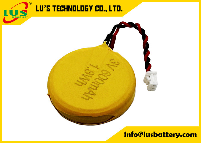 Hi-Capacity-Äquivalent der IEC CR2450 CMOS-Batterie CR 2450 BIOS-Knopfzelle mit Kabel und Anschluss für PCB