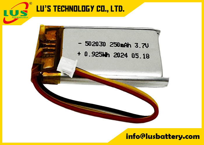 250mAh Lithium-Polymer-Batterie LP502030 3,7V Li-Polymer-Batterie LP502030 3,7V OEM