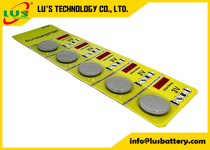3V Lithium-Münzenzellen-Batterien CR2025 Fernbatterien 5-pack IEC-CR2025 Lithium-Batterie