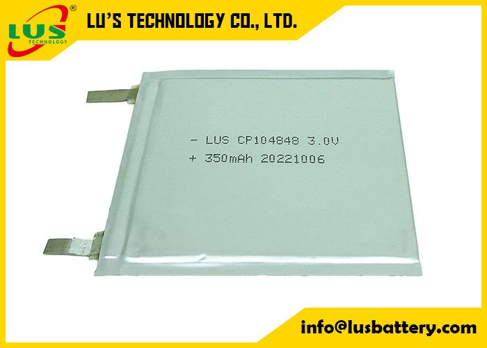 Dünnbeutelbatterien CP104848 3v primäre Lithiumbatterie 350mah Super dünnzell OEM für Karten