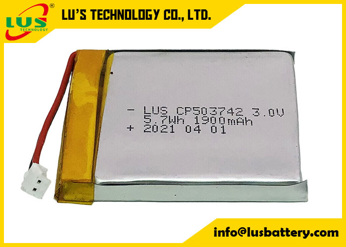 CP503742 3V 1900mAh Spezialisierte Dünnzell-Lithiumbatterie 3 Volt Flach-Lithiumbatterie 3V CP503742
