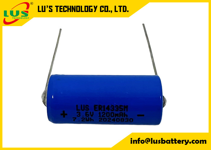ER14335 3.6V 1.65Ah 2/3AA Lithium-Knopf-Top-Batterie mit axaler Blei-Anpassung Lisocl2-Batterie ER14335