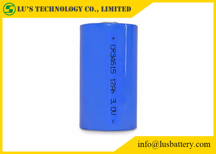 Energie-Art d-Größen-Zylinder-Form CR34615 3V 12ah Primärlithium-batterie-3.0v 12000mah CR34615 Li-MnO