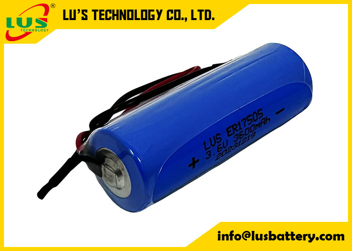 Nicht wiederaufladbare Batterie 3600mAh 3,6 Volt ER17505 Lithium Thionylchlorid Batterie kundenspezifische Endgeräte